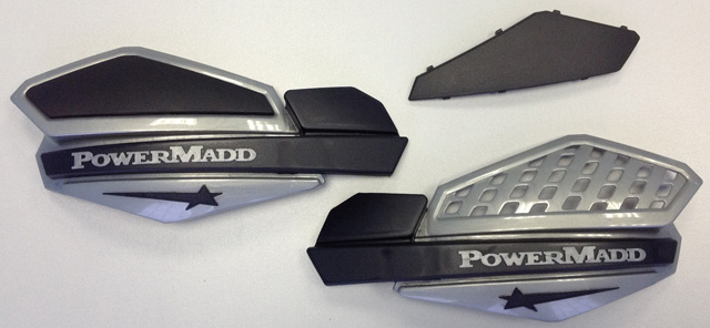 картинка Ветровые щитки для квадроцикла "PowerMadd" Серия Star, серый/черный