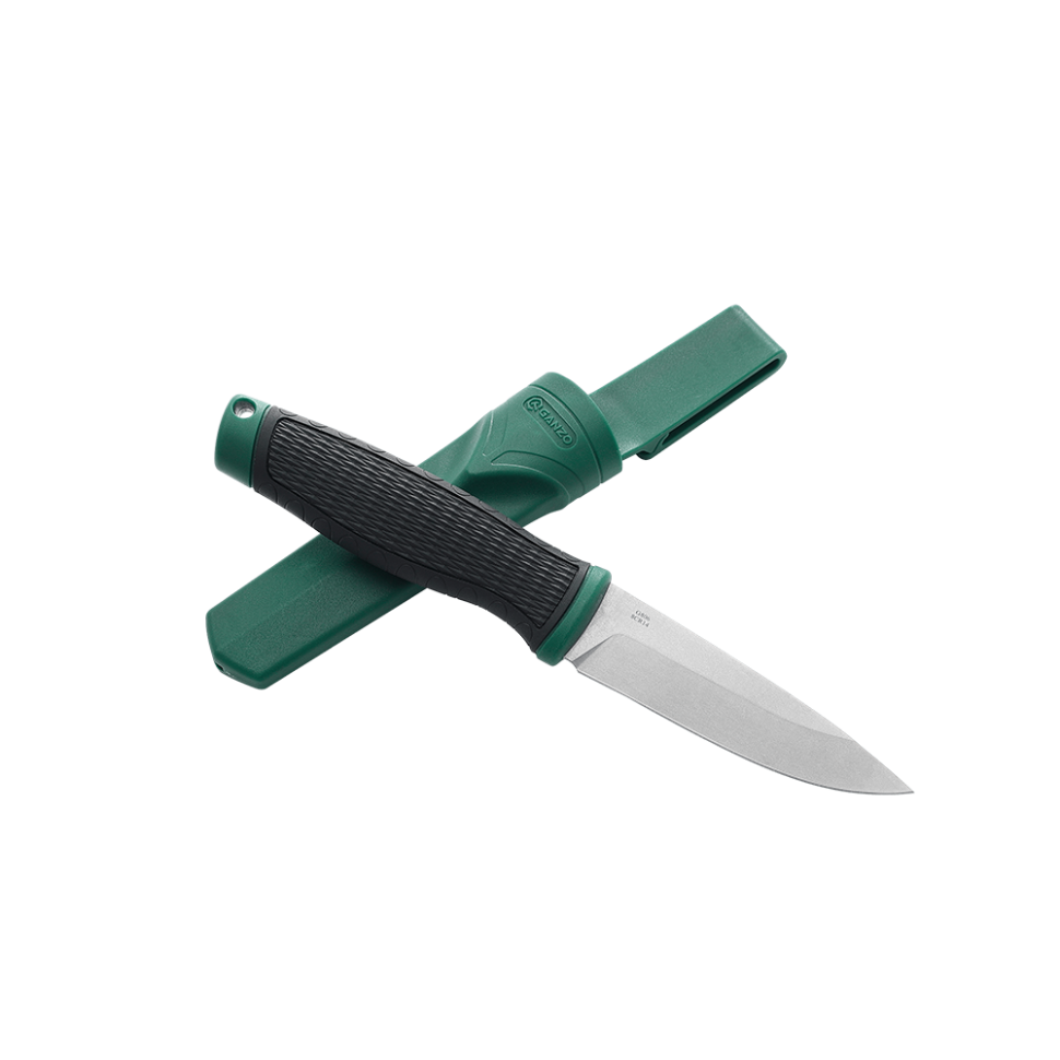 картинка Нож Ganzo G806 черный c зеленым, G806-GB