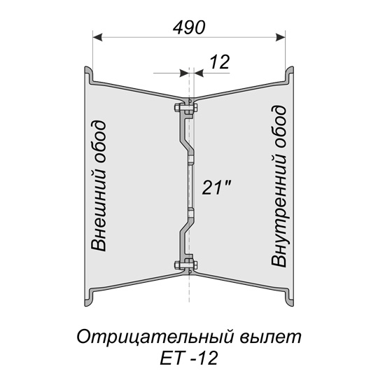 картинка Колесо в сборе АВТОРОС X-TRIM 4 слоя с диском 19х21, 6х139,7, DIA 110