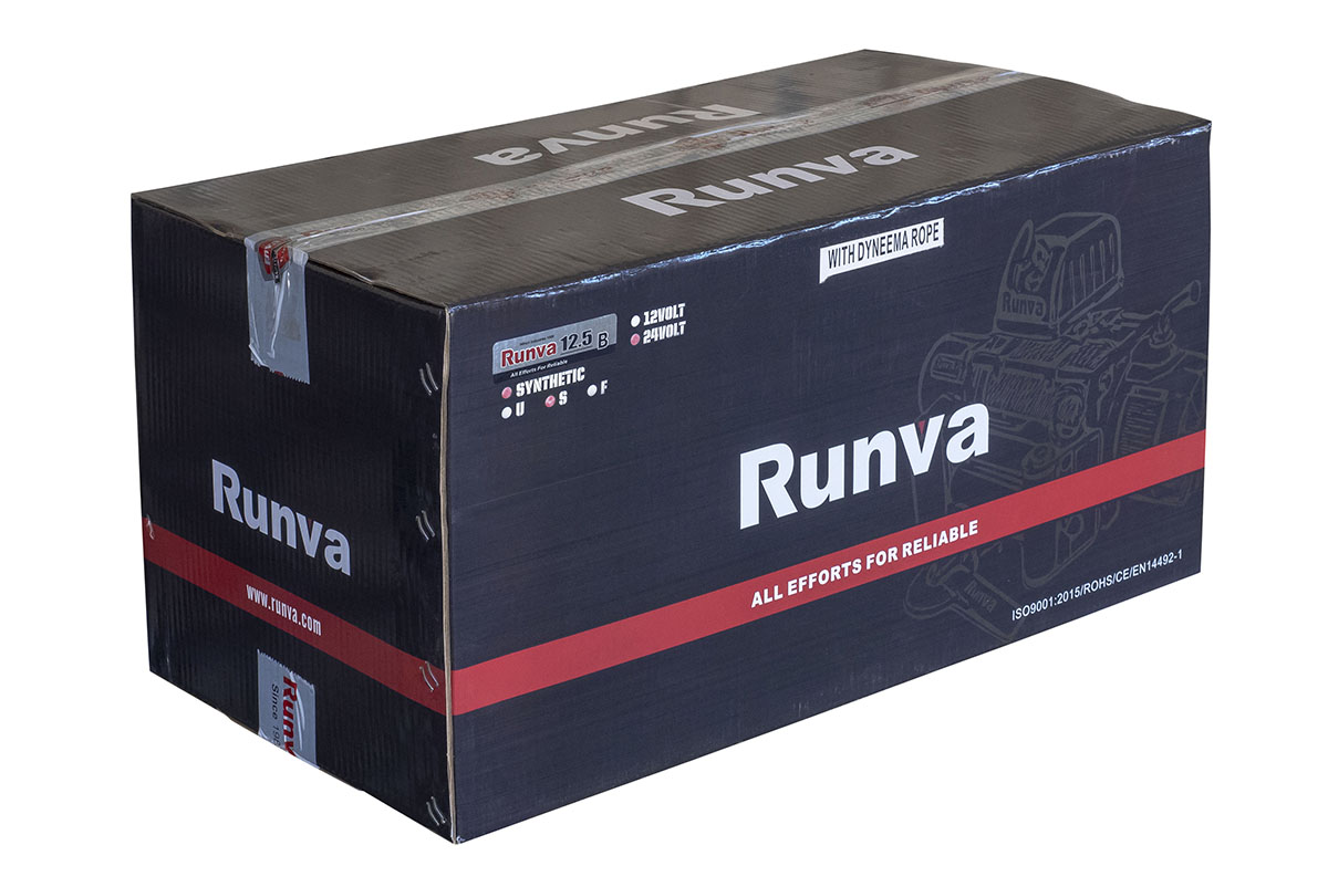 картинка Лебедка Runva 12500 lbs 5670 кг влагозащищенная 24В синтетика
