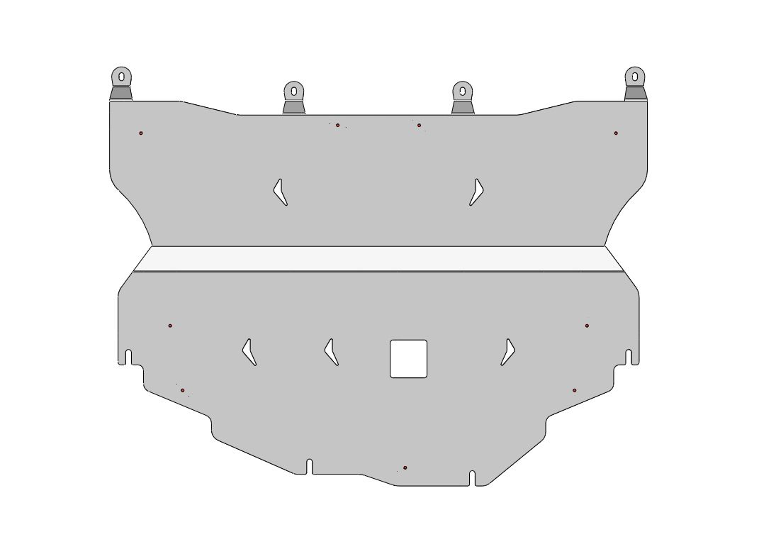 картинка Защита картера двигателя и кпп HYUNDAI Elantra 2023- Алюминий 4 мм