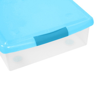 картинка Короб для хранения IRIS THIN BOX 85л, прозрачный-голубой