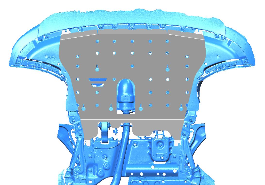 картинка Защита картера двигателя и КПП Li Xiang L7, L9 2022- Алюминий 4мм
