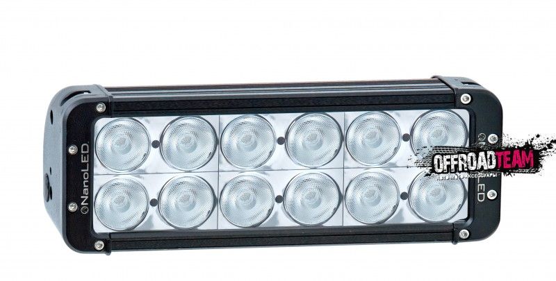 картинка Фара светодиодная NANOLED 120W, 12 LED CREE X-ML, в два ряда, узкий луч, мм 276*100*93 мм