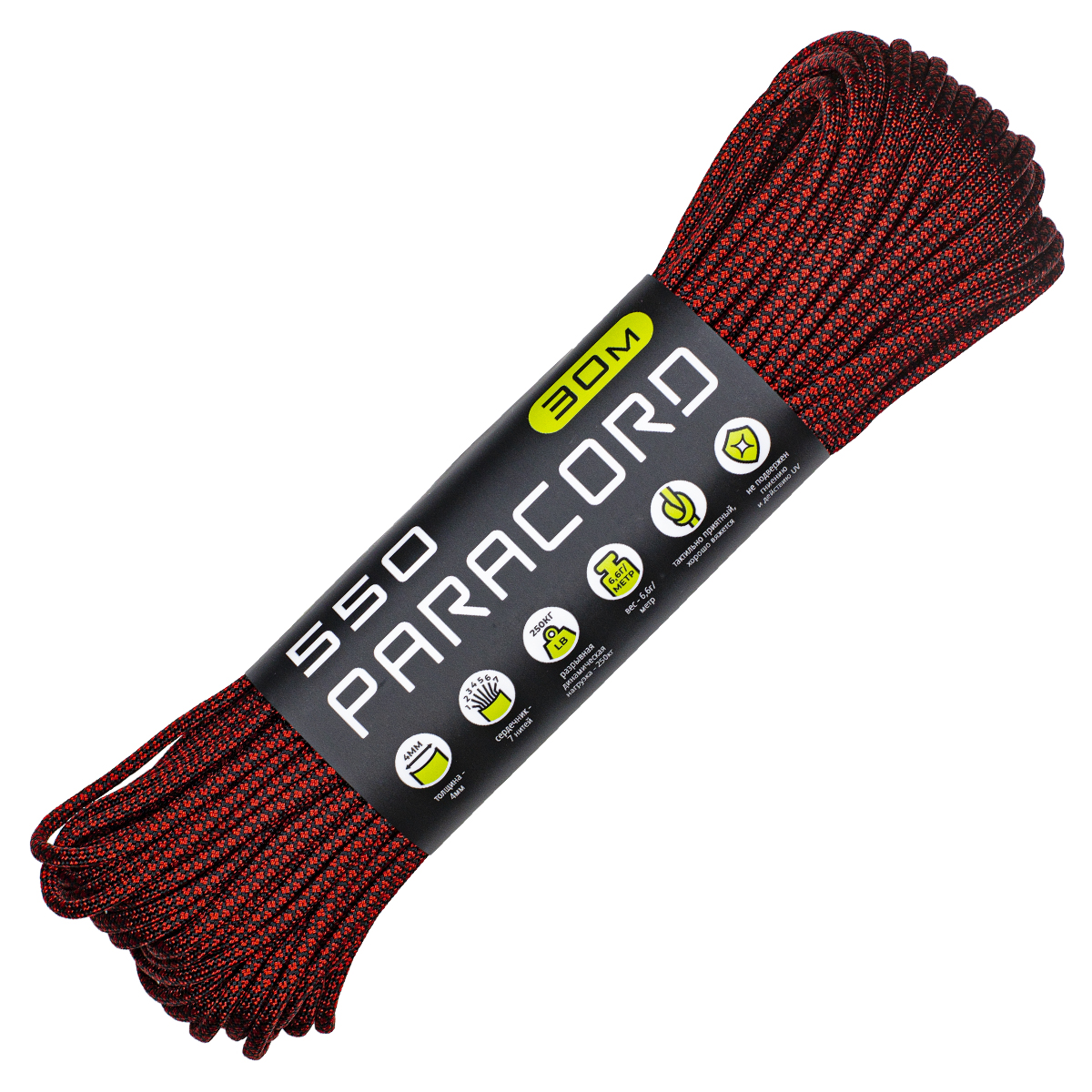 картинка Паракорд 550 CORD nylon 30м (red snake)