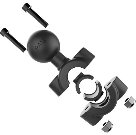 картинка Мото крепление RAM® X-Grip®, на трубу 10-16 мм (3/4-1"), муфта 60 мм, шары 25 мм (1")