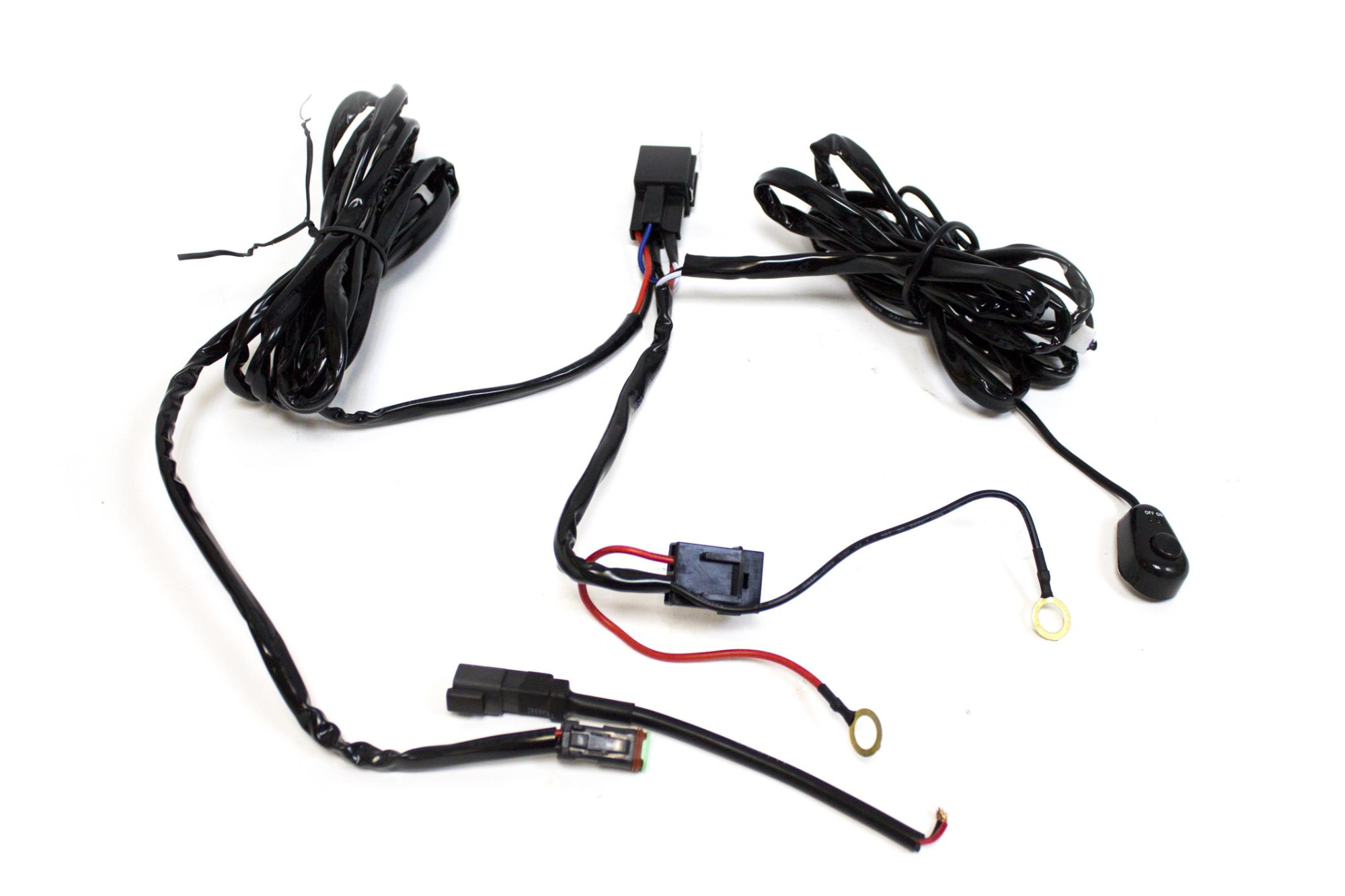 картинка Комплект проводки redBTR для подключения 1-й дополнительной LED-фары (с кнопкой, реле 40А)