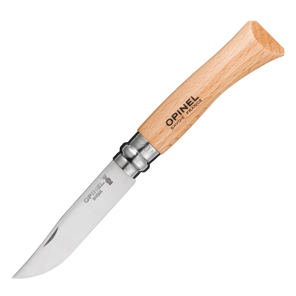 картинка Нож Opinel №7, нержавеющая сталь, рукоять из бука, блистер, 000654