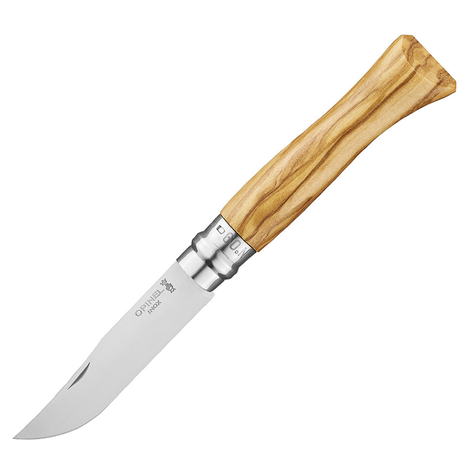 картинка Нож Opinel №9, нержавеющая сталь, рукоять из оливкового дерева в картонной коробке, 002426