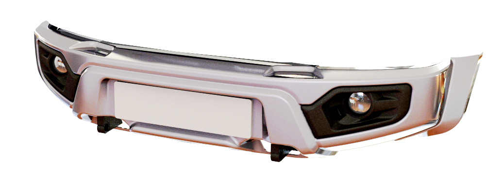 картинка Бампер передний УАЗ Патриот/Пикап/Карго с оптикой белый АВС-дизайн