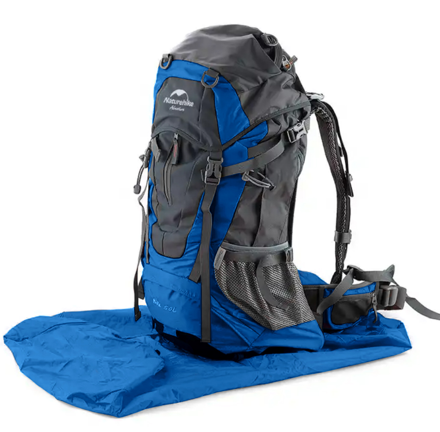 картинка Чехол влагозащитный Naturehike, для рюкзака, размер M (30-50 л), голубой