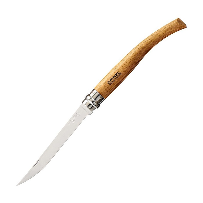 картинка Нож филейный Opinel №10,  нержавеющая сталь, рукоять из дерева бука, 000517