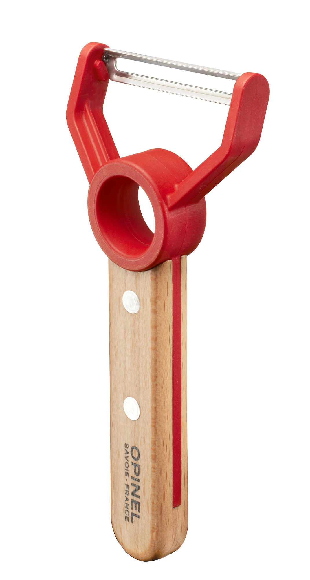 картинка Нож для чистки овощей Opinel Peeler, деревянная рукоять, нержавеющая сталь, коробка, 001745