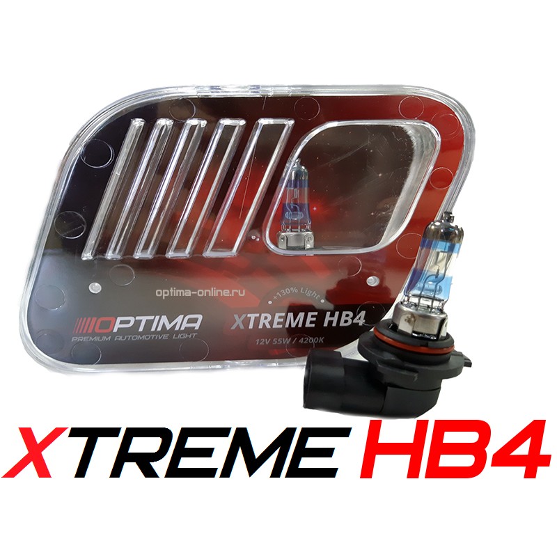 картинка Галогенные лампы Optima Xtreme HB4 +130% light 4200K, 12V, 55W