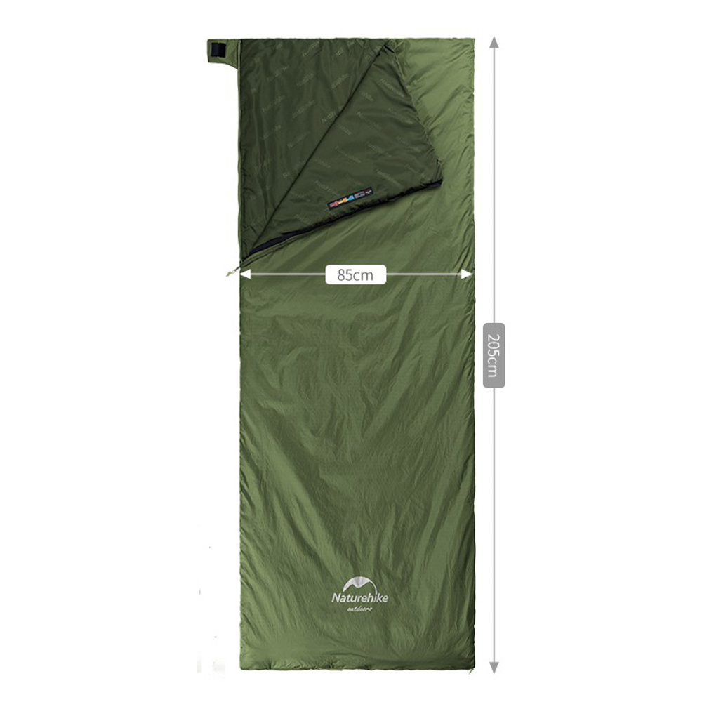 картинка Мешок спальный Naturehike NH21MSD09 мини LW180, размер XL, зеленый, 6927595777961